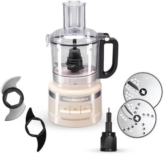 KitchenAid 5KFP0719EBM - Foodprocessor - Mat Zwart - 1.7 L - 250 W(Amandel Wit)