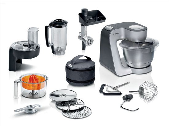 Bosch MUM5 - MUM5935B - Keukenmachine - 1000W - Keukenrobot - Keukenmixer - Mixer met Mengkom - 3,9L - Donker zilver