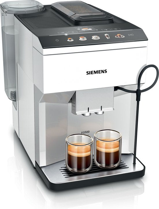 Siemens EQ500 TP511R01 - Volautomatische Espressomachine - Licht zilver(Licht zilver/Wit - Met melkslangetje)