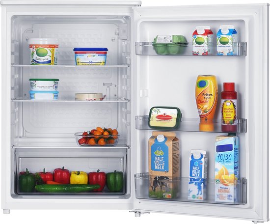 Tomado TLT5501B tafelmodel koelkast energiezuinig - 126 liter - Zonder vriesvak - 55 cm breed - Zeer stil: 35 dB - Led-verlichting - Energielabel C - Vrijstaand - Zwart(Wit)