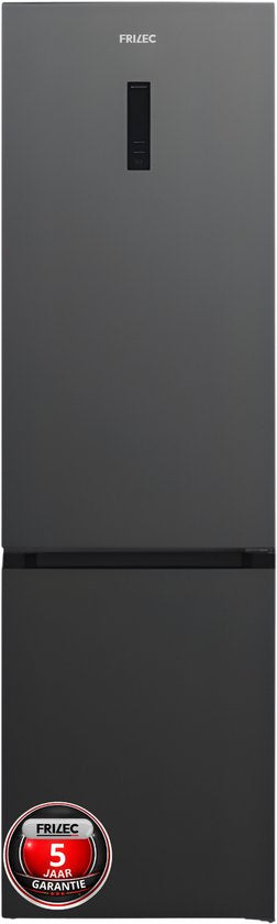 BONN388-NFD-040ADG - Koelvriescombinatie - Zuinig A-Label - 201 cm Hoog - Display - Fast Freeze - Multiflow - 5 Jaar Garantie - 377L - No Frost - Dark Grey(Grijs / Dark Grey)