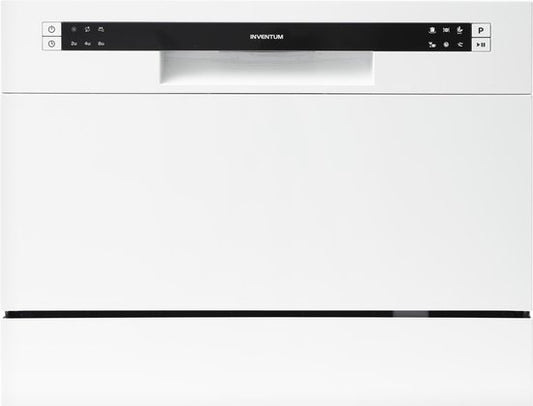 Inventum VVW5520 mini vaatwasser - 6 couverts - 44 cm hoog - Bestekmand - 6 programma’s - Startuitstel - Energielabel D - Vrijstaand - Wit