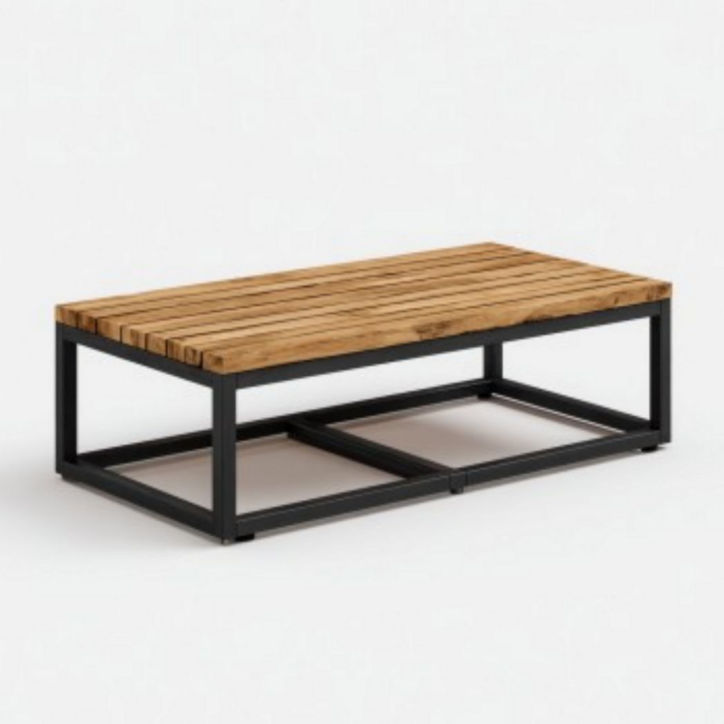 Salontafel van hout en metaal voor de woonkamer - 120 x 60 x 40