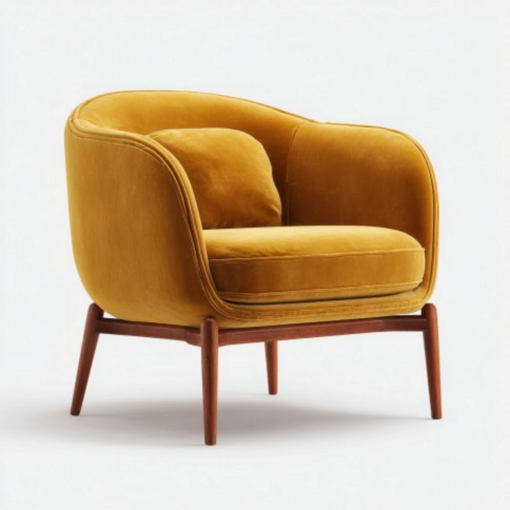 Fauteuil van velvet voor in de woonkamer - 80 x 80 x 70