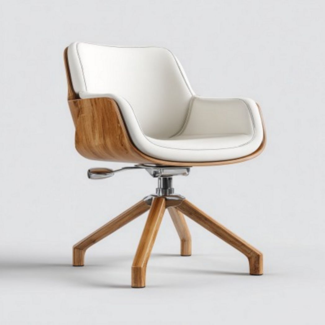 Bureau stoel van hout en kunststof voor thuiswerkplek - 70 x 65 x 75