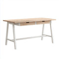 Bureau met twee lades voor een thuiskantoor - hout en MDF - 140 x 70 x 75
