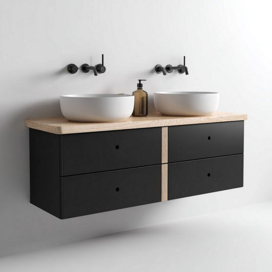 Wastafelmeubel met opbergruimte voor de badkamer - Hout en MDF - 120 x 50 x 40