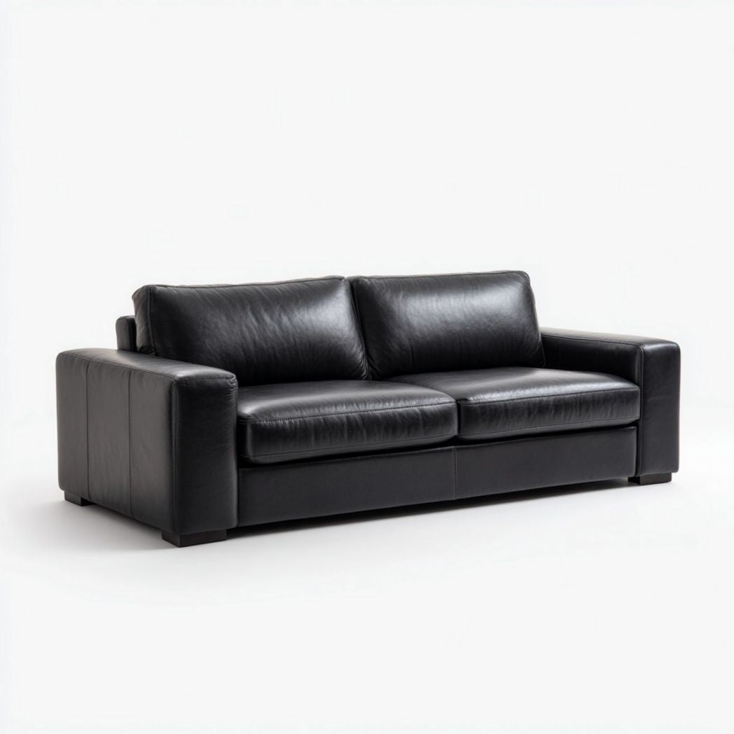 Bank van leer voor de woonkamer - 200 x 90 x 85