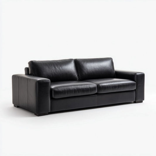 Bank van leer voor de woonkamer - 200 x 90 x 85