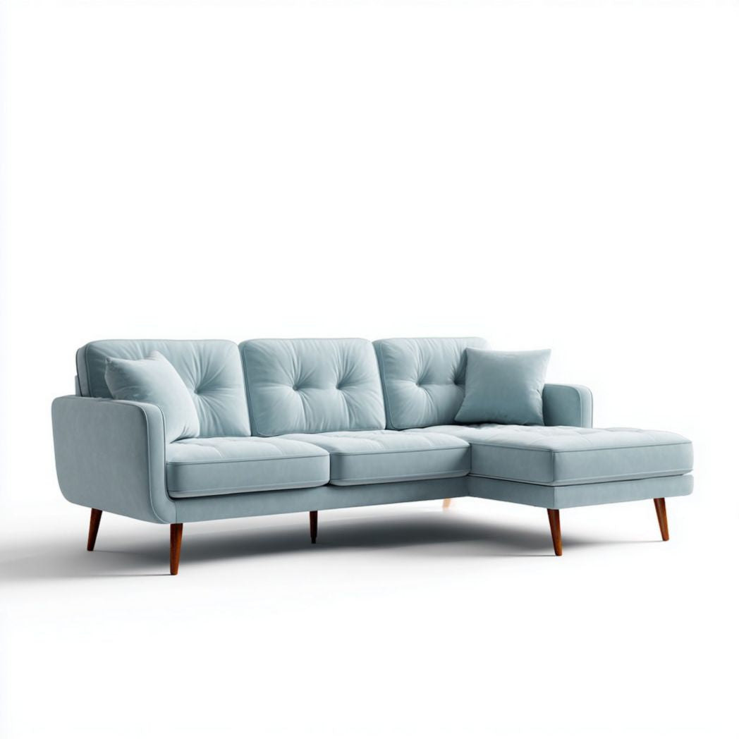 Hoeksalon van stof voor de woonkamer - 250 x 90 x 85