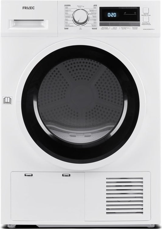 Frilec KOBLENZ8600TK - Condensdroger - Wit - 8kg Laadvermogen - Wit