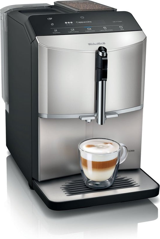 Siemens EQ300 TF301E19 - Volautomaat espressomachine - Zwart - Koffiemachine met bonen(RVS)