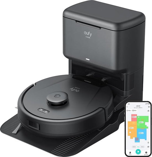 eufy Clean L60 Robotstofzuiger met Zelflegende Station - Robot Vacuum Cleaner - 5000Pa Zuigkracht, iPath Laser Navigatie(Black)