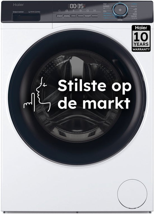Haier HW70-B14929-DF - De stilste wasmachine op de markt - 7kg - A- Stoombehandeling - Antibacteriële Behandeling (ABT) - 15 programma’s- 10 jaar garantie op onderdelen
