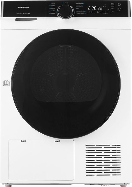 Inventum VDW8030B - Warmtepompdroger - 8kg - 14 programma's - UV-licht - 66 dB - Wasdroger - Zwart(Wit - 8kg)
