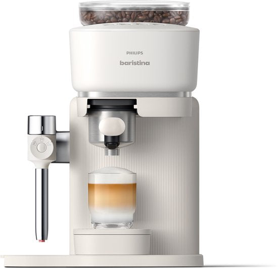 Philips Baristina Latte - BAR400/00 - Espressomachine - Pistonmachine - Cappuccino - Automatische Melkopschuimer - Wit(Wit)