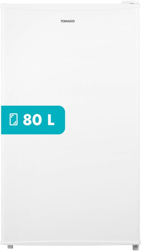 Tomado TRT4702B - Tafelmodel koelkast - 80 liter - Met vriesvak - Energielabel D - Zwart(Wit)