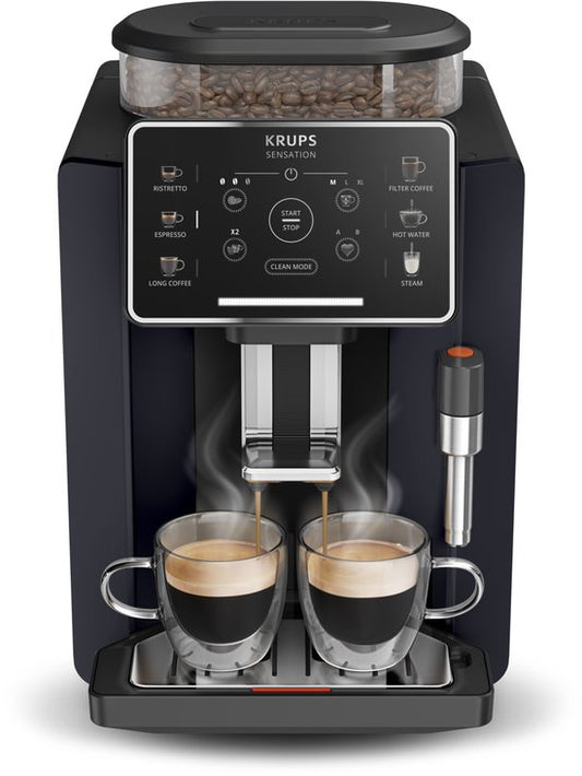Krups Sensation C50 EA910B - Volautomatische Espressomachine - Nachtzwart - Favorieten Opslaan - Koffiemachine met bonen