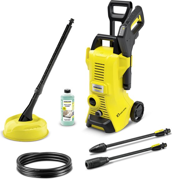 Kärcher K 3 Power Control Home Hogedrukreiniger - 120 bar - 380l/u - 25 m²/u - Terrasreiniger T 1 - Geschikt voor oa. auto - fietsen - kleine terrassen - balkon - tuinset en motoren