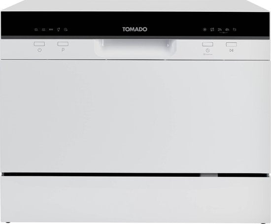 Tomado TDW5501W - Mini vaatwasser - Kleine vaatwasser - Vrijstaand - 6 couverts - 5 programma's - Energieklasse D - Wit(Wit)