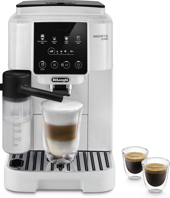 De’Longhi Magnifica Start - volautomatische espressomachine met LatteCrema Hot Technology melkopschuimer - Zilver/Zwart - ECAM220.80.SB(Automatisch melksysteem)